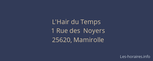 L'Hair du Temps