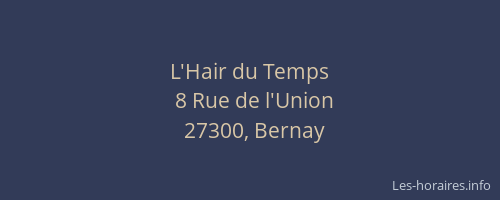 L'Hair du Temps