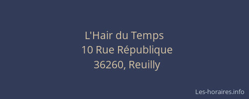 L'Hair du Temps