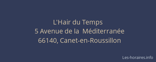 L'Hair du Temps