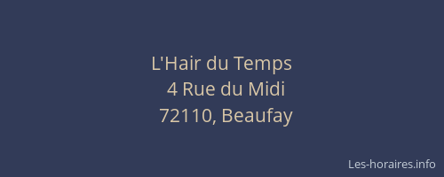 L'Hair du Temps