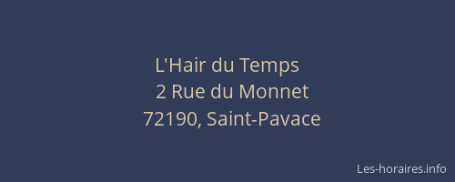 L'Hair du Temps