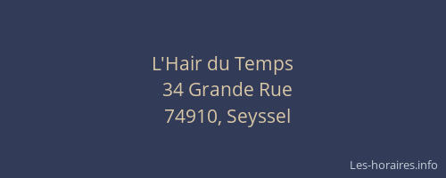 L'Hair du Temps