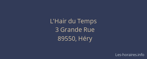 L'Hair du Temps