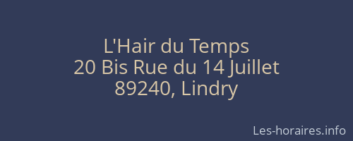 L'Hair du Temps