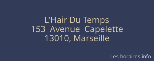 L'Hair Du Temps