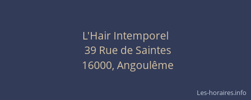 L'Hair Intemporel