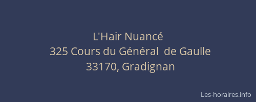L'Hair Nuanc&eacute;