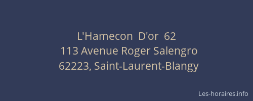 L'Hamecon  D'or  62
