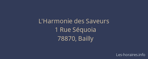 L'Harmonie des Saveurs