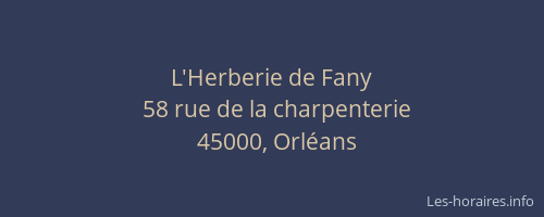 L'Herberie de Fany