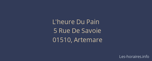 L'heure Du Pain