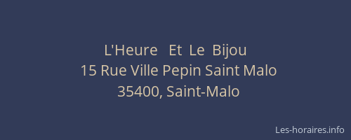 L'Heure   Et  Le  Bijou