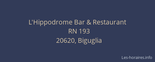 L'Hippodrome Bar & Restaurant