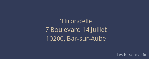 L'Hirondelle