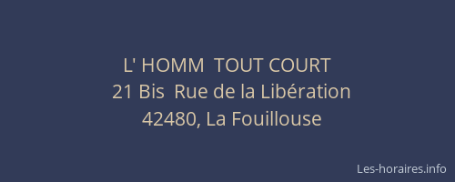 L' HOMM  TOUT COURT
