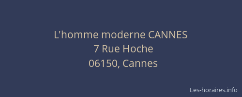 L'homme moderne CANNES