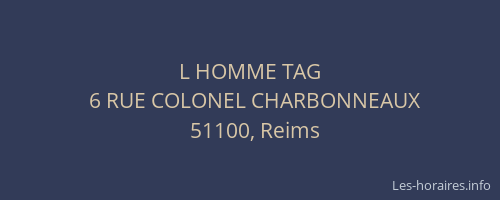 L HOMME TAG