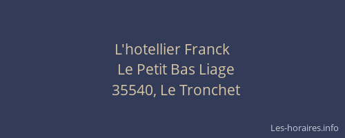 L'hotellier Franck