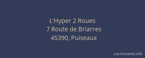 L'Hyper 2 Roues