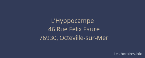 L'Hyppocampe