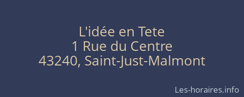 L'idée en Tete