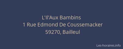 L'Il'Aux Bambins