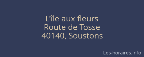 L'île aux fleurs