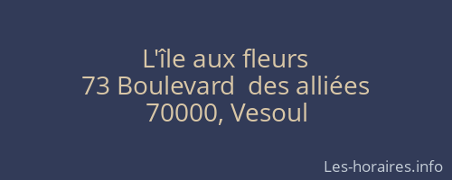 L'île aux fleurs