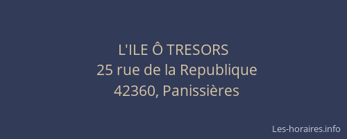 L'ILE Ô TRESORS