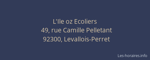 L'Ile oz Ecoliers
