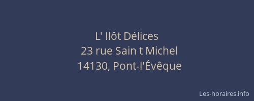 L' Il&ocirc;t D&eacute;lices