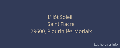 L'il&ocirc;t Soleil