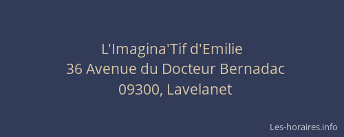 L'Imagina'Tif d'Emilie