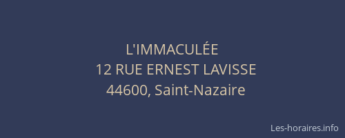L'IMMACULÉE