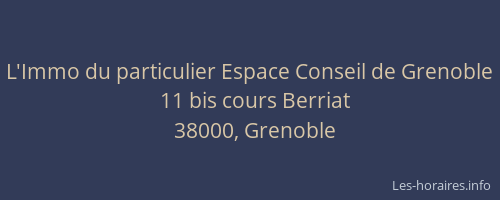 L'Immo du particulier Espace Conseil de Grenoble