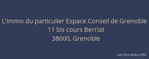 L'Immo du particulier Espace Conseil de Grenoble