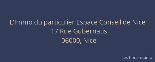 L'Immo du particulier Espace Conseil de Nice