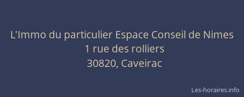 L'Immo du particulier Espace Conseil de Nimes