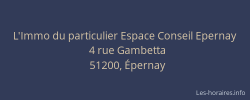L'Immo du particulier Espace Conseil Epernay