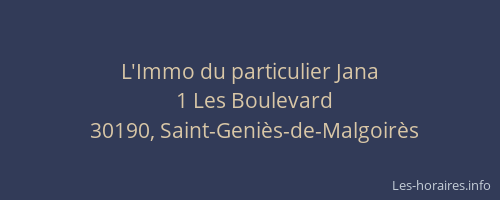 L'Immo du particulier Jana