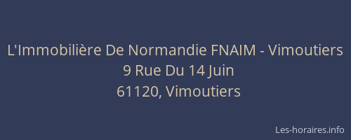 L'Immobilière De Normandie FNAIM - Vimoutiers