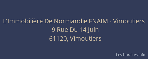 L'Immobili&egrave;re De Normandie FNAIM - Vimoutiers