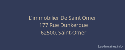 L'immobilier De Saint Omer
