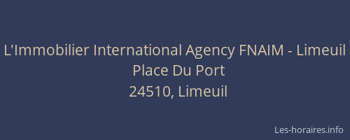 L'Immobilier International Agency FNAIM - Limeuil