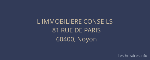L IMMOBILIERE CONSEILS