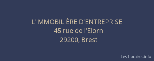 L'IMMOBILIÈRE D'ENTREPRISE