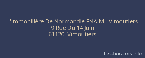 L'Immobilière De Normandie FNAIM - Vimoutiers