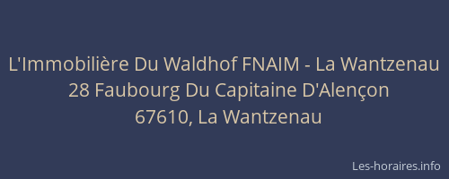 L'Immobilière Du Waldhof FNAIM - La Wantzenau