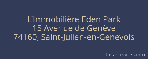 L'Immobilière Eden Park